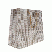 Sacs en papier imitation osier 35+14x31cm - par 10