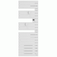 Sèche-serviettes connecté Nefertiti avec soufflerie mât à droite 1500W blanc carat - Atlantic - 850053_0