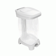 Support sac 120L avec couvercle Gilac - Blanc