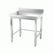 Table de travail en inox 800 x 700 mm adossée avec renfort PREMIUM / GOLDINOX - inox 3701770803620 Table de travail en inox 800 x 700 mm adossée avec renfort PREMIUM / GOLDINOX - inox 3701770803620