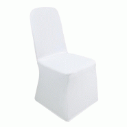 ​​​​​​​Housse en polyester blanc uni pour chaise BOLERO CE142, DL015, U525, U526 - noir DP924