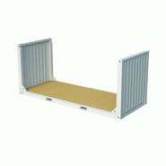 Conteneur 40 pieds flat rack - Longueur 12.00 m - Surface 69 m3 - idéal pour  le transport d'équipements encombrants