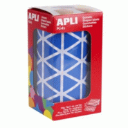 Apli 2832 gommettes triangulaires, 20x20x20 mm, en rouleau, coloris bleu - 8410782048688