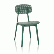 Chaise visiteur / chaise de jardin ARTIFO HOL Plastique vert hjh OFFICE - vert plastique polypropylène 830113