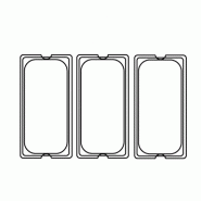 Couvercle gastronorme 1/3 32,5x18cm inox