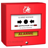 Déclencheur manuel rouge 2 contacts avec capot - NEUTRONIC - 4711r1c - 570046