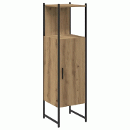 Helloshop26 - Armoire de salle de bain en bois d'ingénierie design moderne gain de place 33 x 33 x 120 cm en chêne artisanal 02_0051185 - Bois massi