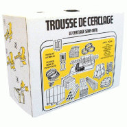 Kit de cerclage feuillard bleu 12mmx0.55x600m avec 200 boucles plastique