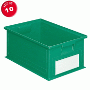 Lot de 10 caisses plastiques cp 27 litres vertes_0