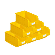 Lot de 21 bacs à bec plastique 9.4l jaune