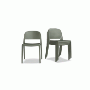 Lot de 4 chaises BLENDY - olive