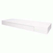 Mendler Etagère murale HWC-H37, Etagère suspendue Etagère murale, tiroir en bois massif 8x80x25cm ~ blanc - blanc Bois massif 72922
