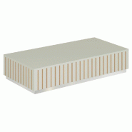 Podium pour mannequins Vertigo T03 MDF naturel et blanc mat 120x60x25cm