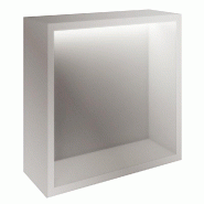 Présentoir Cage gris alu avec LED 38,4x14,5x38,4cm
