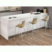 Lot de 2 chaises hautes Origami en polypropylène avec pieds chromés Lot de 2 chaises hautes Origami en polypropylène avec pieds chromés