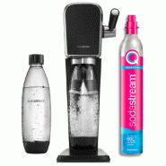 SODASTREAM Machine à Gazéifier L'eau + 2 Bouteilles + 1 Cyclindre ARTNLV - noir 7290113766808