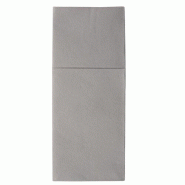 Starpak 100 pochettes à couverts, Airlaid 40 cm x 48 cm gris "Premium" avec pliage pour couverts - gris textile 87847