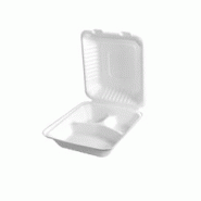 200 Lunch Box Boîtes Menu 3 Compartiments 229 x 229 x 44,8 mm en Pulpe de Canne Biodégradables Usage Unique - D-Work - blanc 3664100211178 200 Lunch Box Boîtes Menu 3 Compartiments 229 x 229 x 44,8 mm en Pulpe de Canne Biodégradables Usage Unique - D-Work - blanc 3664100211178