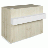 Comptoir Cage érable repose sac blanc 1 tiroir 2 tablettes 120x60/76x93cm