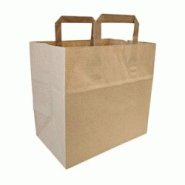 CROKUS Sac snacking kraft anse plate 26 x 17 x 25 cm (250 unités) - marron papier C123771 CROKUS Sac snacking kraft anse plate 26 x 17 x 25 cm (250 unités) - marron papier C123771