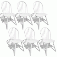 Décoshop26 - Lot de 6 chaises de salle à manger cuisine design classique bois d'hévéa solide blanc CDS022152 - blanc Bois massif 3000024291535 Décoshop26 - Lot de 6 chaises de salle à manger cuisine design classique bois d'hévéa solide blanc CDS022152 - blanc Bois massif 3000024291535