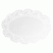 Dentelle ovale papier blanc 35,7x26,5cm - par 250