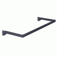 Guidon de penderie rectangulaire - section 30x15mm L90cm - noir