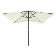 PARASOL AVEC LED ET MÂT EN ACIER SABLE 2 X 3 M 02_0008070 PARASOL AVEC LED ET MÂT EN ACIER SABLE 2 X 3 M 02_0008070