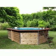 Piscine bois octogonale - 5,90 x 4,20 x h. 1,11 m lucon