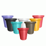 PLAST'UP ROTOMOULAGE Pots de fleurs rond xxl delight 420l-lot de 8 - MULTI - multicolore 0750122561094