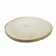 Plateau de présentation rondin de bois rond Ø35x2cm - par 12