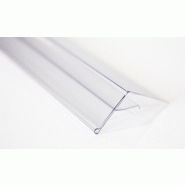 Porte-étiquette en plastique transparent à clipser - 5 × 49 × 2.8 cm