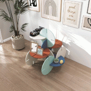 Presentoir Puzzle rack pop rond Ø40 cm - par 12 Terracotta-bleu-beige-vert gris