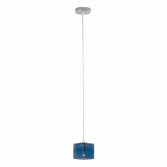 ROSSINI ILLUMINAZIONE Suspension Talisker Carrée En Verre Bleu E14 Ip20 - Lustre À Lumière Directe En Verre Fait Main Pour Intérieur - Groupe Ross