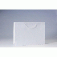 Sac Luxe pelliculé blanc 46x10x33cm - Finition glossy - par 12