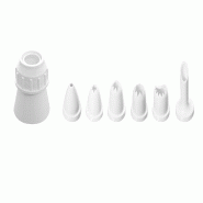 Schneider - Set de douilles pour poches à douille ménagères, PP, RAL 9003, blanc - blanc plastique polypropylène 350147