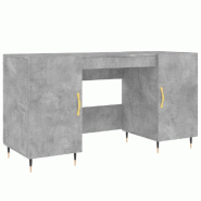 VidaXL Bureau gris béton 140x50x75 cm bois d'ingénierie Modèle Orion Logic Pro - 829528