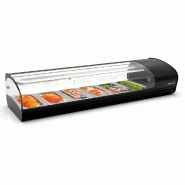 Vitrine réfrigérée à sushi SHARK - Double froid - 6 bacs GN 1/3 - 1320 mm - SK6S | Sayl Barcelona