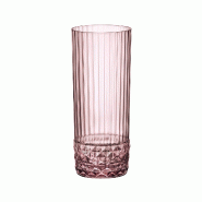 6 x verres - AMERiCA'S 20 - Rose - 40cl - Bormioli Rocco - violet verre BM137736
