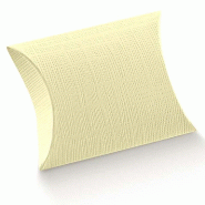 Boite berlingot carton effet soie ivoire 7x7x2,5 cm - par 10