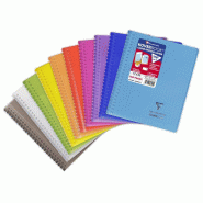 Clairefontaine Lot de 20 Cahier Kover Book 17x22, 160p./80 feuilles 90 g/m² reliure intégrale, couv. Enveloppante transparentes assorties (10), Séy