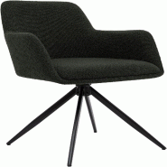 CLP Chaise de salle à manger Olema en tissu bouclette Tissu HBT: 82x56x58 cm Vert - vert textile 327676