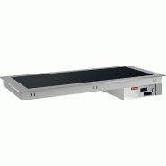 Diamond - Élément plaque vitrocéramique 4 x GN 1/1 - réf. DPA/PVV15-D - gris inox AKS-DPA/PVV15-D