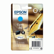 Epson 16 - Stylo à plume Cartouche Cyan C13T16224012 (T1622) - bleu 8715946518589