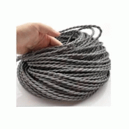 Cable ?Lectrique, gris, vintage, look retro en tissu Cable ?Lectrique, gris, vintage, look retro en tissu