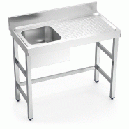 FRICOSMOS Evier avec support 1C,ED 1000x550x850 mm. Dimensions de la cuve 340x340x200 mm. - inox 051802OST