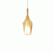Gea Luce Ofelia S/12 Mini Suspension En Verre Borosilicate Ambre Transparent Avec Raccord E27 Et Câble De 3 Mètres Pour Intérieur - Gealuce - OFELI