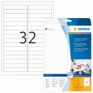 HERMA 800 étiquettes blanches Movables®, format 96 x 16,9 mm (25 feuilles A4 / cdt) - 4209_0