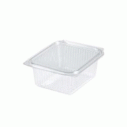 HOT FORM Barquettes charnières rectangles PET recty 12,7 x 11,5 x 5,5 cm - 375 ml (600 unités) - transparent plastique V00552 HOT FORM Barquettes charnières rectangles PET recty 12,7 x 11,5 x 5,5 cm - 375 ml (600 unités) - transparent plastique V00552
