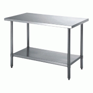 Table de travail 2 niveaux 90x60x90cm inox